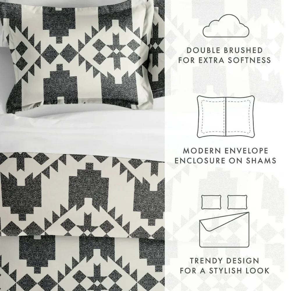 Becky Cameron Premium Ultra Soft Adobe Diamond 3-Piece Duvet Cover Set grey twin
